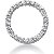 Cirkelformet diamantvedhng i hvidguld med 26 st diamanter (0.78 ct.)