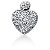 Hjerteformet vedhng i hvidguld med 34 st diamanter (0.62 ct.)