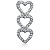 Hjerteformet vedhng i hvidguld med 48 st diamanter (0.36 ct.)