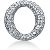 Cirkelformet diamantvedhng i hvidguld med 140 st diamanter (2.8 ct.)
