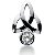 Fancy diamantvedhng i hvidguld med rund, brillantsleben diamant (0.5 ct.)