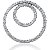 Cirkelformet diamantvedhng i hvidguld med 76 st diamanter (2.28 ct.)