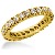Eternity-ring i guld med runde, brillantslebne diamanter (ca 1.3ct)