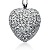 Hjerteformet vedhng i hvidguld med 106 st diamanter (2.12 ct.)