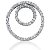 Cirkelformet diamantvedhng i hvidguld med 65 st diamanter (1.95 ct.)