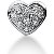 Hjerteformet vedhng i hvidguld med 11 st diamanter (0.22 ct.)