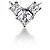 Fancy diamantvedhng i hvidguld med 3 st diamanter (0.63 ct.)