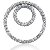 Cirkelformet diamantvedhng i hvidguld med 55 st diamanter (3.85 ct.)