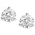 Øreringe i hvidguld med runde, brillantslebne diamanter 4.0 mm (0.5 ct.)
