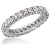 Eternity-ring i platin med runde, brillantslebne diamanter (ca 1.3ct)