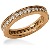 Eternity-ring i rdguld med runde, brillantslebne diamanter (ca 0.64ct)