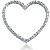 Hjerteformet vedhng i hvidguld med 46 st diamanter (0.69 ct.)