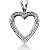 Hjerteformet vedhng i hvidguld med 38 st diamanter (0.39 ct.)