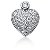 Hjerteformet vedhng i hvidguld med 59 st diamanter (1.02 ct.)