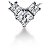 Fancy diamantvedhng i hvidguld med 3 st diamanter (0.8 ct.)