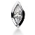 Solitaire diamantvedhng i hvidguld med navetteslib diamant (0.5 ct.)
