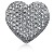Hjerteformet vedhng i hvidguld med 136 st diamanter (1.21 ct.)