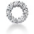 Cirkelformet diamantvedhng i hvidguld med 12 st diamanter (0.36 ct.)