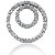 Cirkelformet diamantvedhng i hvidguld med 46 st diamanter (3.22 ct.)