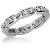 Eternity-ring i platin med runde, brillantslebne diamanter (ca 0.72ct)