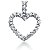Hjerteformet vedhng i hvidguld med 27 st diamanter (0.84 ct.)