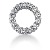Cirkelformet diamantvedhng i hvidguld med 13 st diamanter (0.91 ct.)