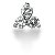 Fancy diamantvedhng i hvidguld med 3 st diamanter (0.21 ct.)