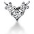 Fancy diamantvedhng i hvidguld med 3 st diamanter (0.45 ct.)