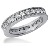 Eternity-ring i platin med runde, brillantslebne diamanter (ca 1.25ct)