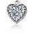 Hjerteformet vedhng i hvidguld med 15 st diamanter (0.22 ct.)
