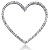 Hjerteformet vedhng i hvidguld med 54 st diamanter (0.81 ct.)