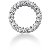 Cirkelformet diamantvedhng i hvidguld med 19 st diamanter (0.57 ct.)