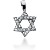 Stjerneformet vedhng i hvidguld med 30 st diamanter (0.84 ct.)